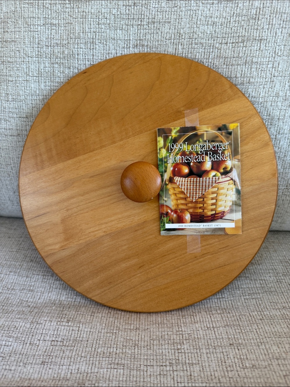 LID ONLY-Longaberger 1999 Homestead Basket